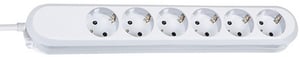 Bachmann SMART 6x Schuko H05VV-F 3G 1.50mm² 16A/3680W 5m 6-fach-Steckdosenleiste, weiß