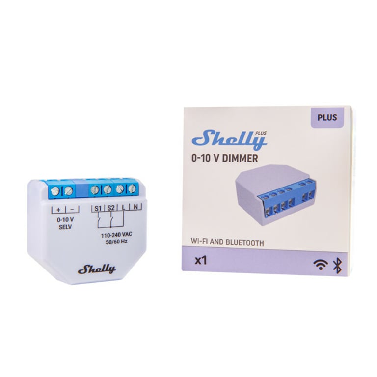 Shelly Plus 0-10V Wbudowany Ściemniacz światła Niebieski, Szary