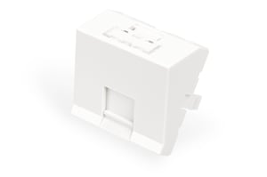 Digitus Frontplatte, 1-Port, 45 x 45 mm, abgewinkelt, für Rahmen DN-93802-5-SH
