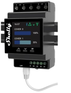 Shelly Pro Dual Cover / Shutter PM Stromrelais Schwarz