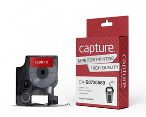 Capture CA-S0720580 Etikettierband Schwarz auf Gelb D1
