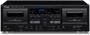 TEAC W-1200 Kassettenrekorder für 2 Kassetten, schwarz