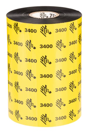 Zebra 3400 High Performance Wax-Resin taśma termiczna 450 m Czarny