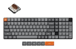 Keychron K17 Max QMK klawiatura Uniwersalne USB + RF Wireless + Bluetooth Angielski Czarny