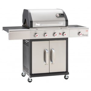 LANDMANN 12969 grill, gasgrill på hjul, grafitgrå, silver 15500 W