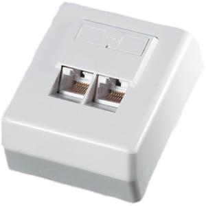 VALUE Cat.6 Surface-Mount Wall Jack, unshielded white