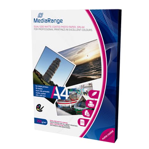 MediaRange MRINK112 fotopapper A4, vitt matt