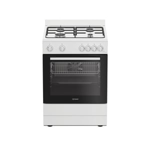 Indesit I6G5KCW Backofen Freistehender Herd Strom Induktionskochfeld mit Kochzonen Weiß, Schwarz