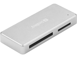 Sandberg 136-42 USB 3.2 Gen 1 (3.1 Gen 1) Kartenlesegerät, silberfarben