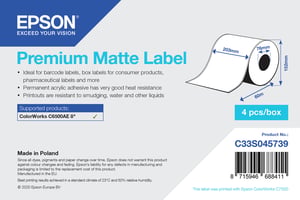 Epson Premium Matte Label - Continuous Roll: 203 mm x 60 m