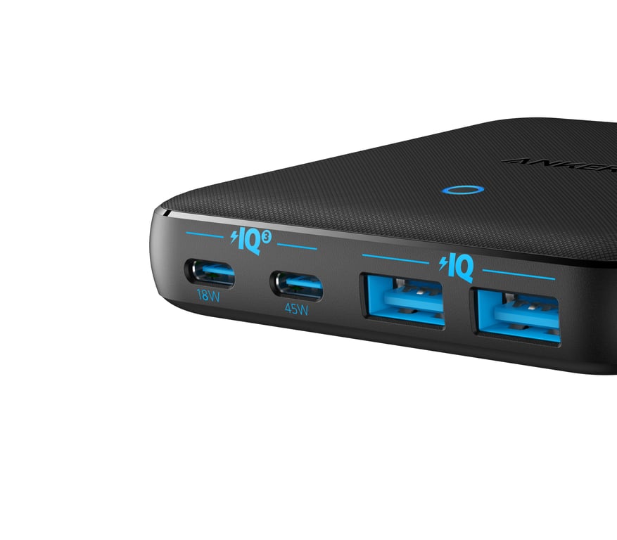 Anker 543 Powerport Atom III Uniwersalne Czarny Szybkie ładowanie Wewnętrzna
