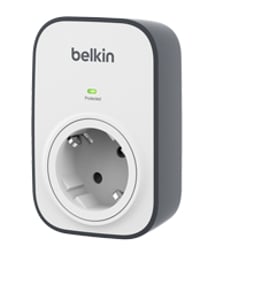 Belkin BSV102vf Black, White 1 x power outlet