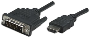 Manhattan 322782 kabeladapter 1 m HDMI typ A (standard) DVI-D svart