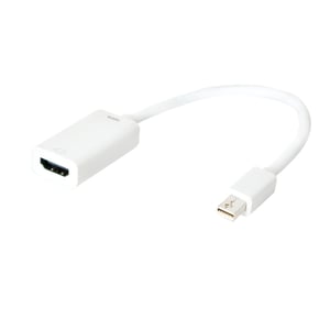 LogiLink CV0036B Cable Adapter, 0.15 m, Mini DisplayPort to HDMI Type A (Standard), White