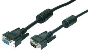 LogiLink 3 m VGA M/F-kabel VGA VGA (D-Sub) Svart