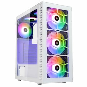 Kolink OBSERVATORY HF GLASS WHITE ARGB Midi Tower Biały