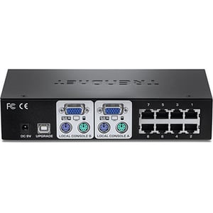 Trendnet TK-CAT508 przełącznik KVM Czarny