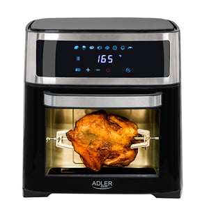 Adler AD 6309 Single-Basket 13 L Standalone 2500 W Hot Air Fryer, Black, Silver