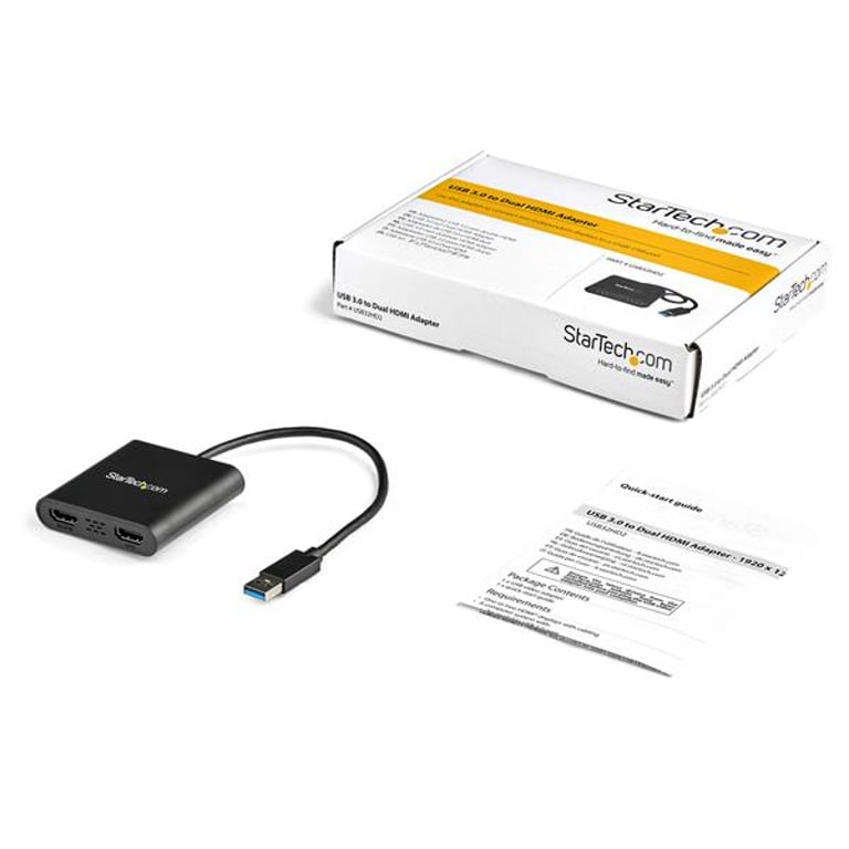 StarTech USB32HD2 zewnętrzna karta graficzna usb 3840 x 2160 px Czarny