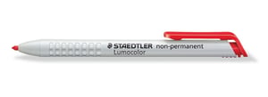 Staedtler Lumocolor 768 Permanent Marker, Brush Tip, Red, 1 pc.