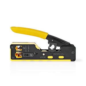 Nedis CCGG89510BK Cable Crimping Tool Pocket Knife Black, Yellow
