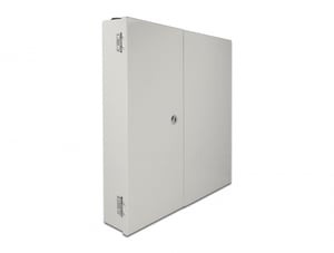 DeLOCK Wall-Mounted Fiber Optic Cabinet with Two Doors, Gray
