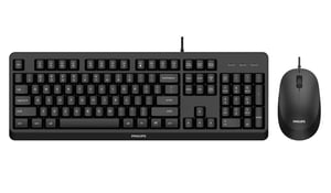 Philips 2000-serien SPT6207BL/00 tangentbord Medföljande mus Universell USB QWERTY Engelska Svart
