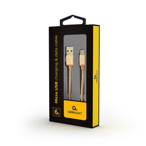 Cablexpert CCB-MUSB2B-AMBM-6-G USB 2.0 Cable, 1.8 m, USB-A to USB-C, Gold