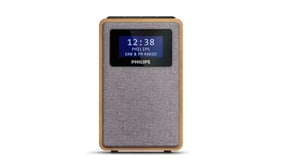 Philips TAR5005/10 Digital Clock Radio, Gray, Wood