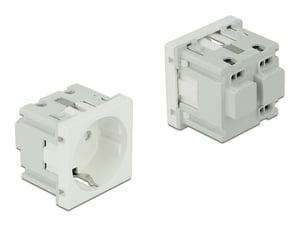 DeLOCK Easy 45 uziemione gniazdo zasilania 45 x 45 mm, 10 sztuk