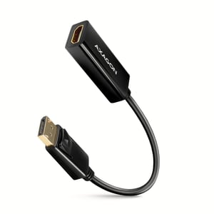 Axagon RVD-HI14N 0.18 m DisplayPort to HDMI Cable Adapter, Black