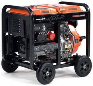 Daewoo DDAE 9000DXE-3 generator 6000 W 13,5 l diesel Svart, Orange