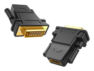 Ugreen 6957303821242 adapter för DVI- till HDMI-kablar, svart, guld