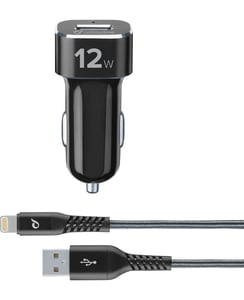 Cellularline TETRCBRKITMFIPH2A Ladegerät für mobile Geräte, universell, schwarz, Zigarettenanzünder, automatisch