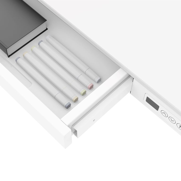 Tuckano Biurko z elektryczną regulacją wysokości ET119W-C BI biały