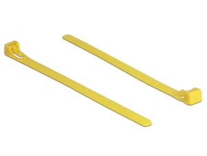 DeLOCK 18760 opaska kablowa Zwalniana opaska kablowa Nylon Żółty 100 szt.