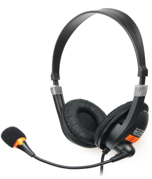 NATEC Drone-headset, trådbundet, huvudband, samtal/musik, svart, orange