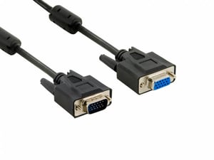 4World D-Sub M/F 3m kabel VGA VGA (D-Sub) Czarny