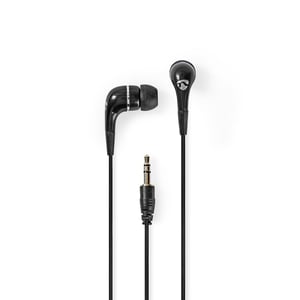 Nedis HPWD1001BK Headphones/Headset Wired In-Ear Music Black, Silver