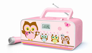Muse M-29KP Portable Stereo System: Digital 1 W FM, MW, PLL, Multi-Color MP3 Player