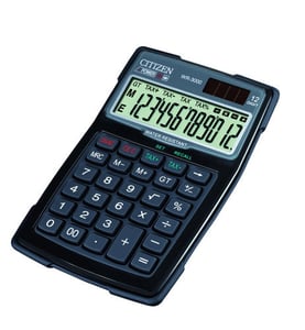 Citizen WR3000 Tischrechner, Display des Rechners, schwarz