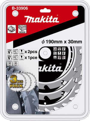Makita B-33906 Kreissägeblatt 19 cm, 3 Stück