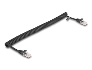 DeLOCK Spiralkabel RJ45 Stecker-Stecker Cat.5e 1 m schwarz