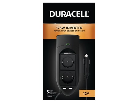 Duracell DRINV15-EU adapter zasilający/ inwentor Wewnętrzna 175 W Czarny