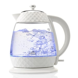 Eta Crystal Wasserkocher 1,7 l, 2200 W, transparent, weiß