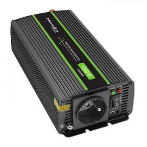 Qoltec Monolith strömadapter/omformare Automatisk 1200 W Svart