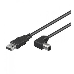 Techly ICOC-U-AB-005-ANG USB-kabel USB 2.0 0,5 m USB A till USB B Svart
