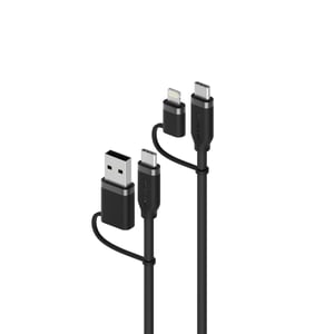 ALOGIC ELSI4IN1U2BK1.5 USB-Kabel 1,5 m USB-A/USB-C, USB-C/Lightning, schwarz