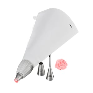 GEFU 14330 Cake Decorating Bag Cotton, Plastic, Stainless Steel