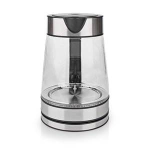 Nedis SmartLife 1.7 L 2200 W Electric Kettle, Stainless Steel, Transparent